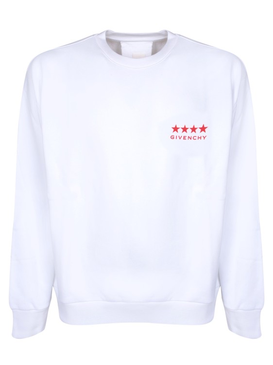 Shop Givenchy Cotton Sweatshirt In Silver
