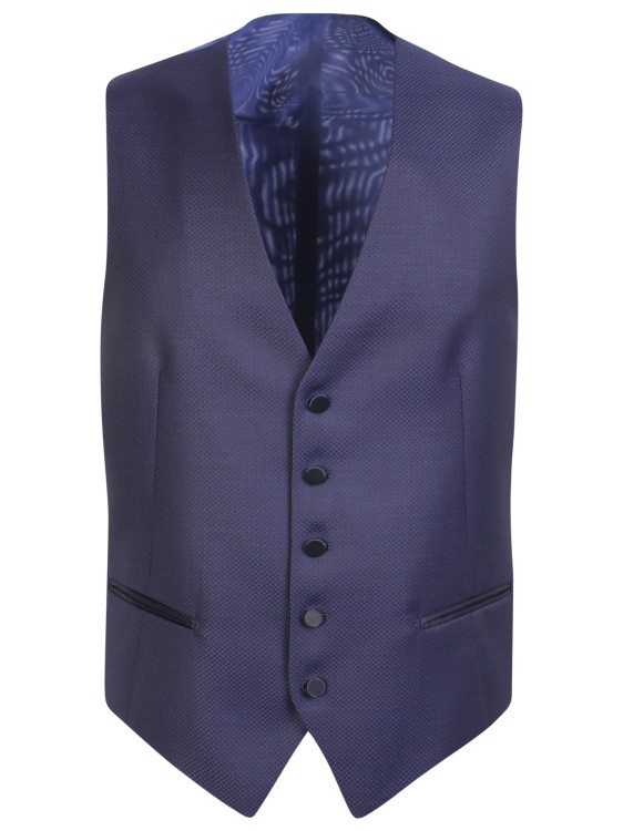 Shop Tagliatore Blue Virgin Wool Suit