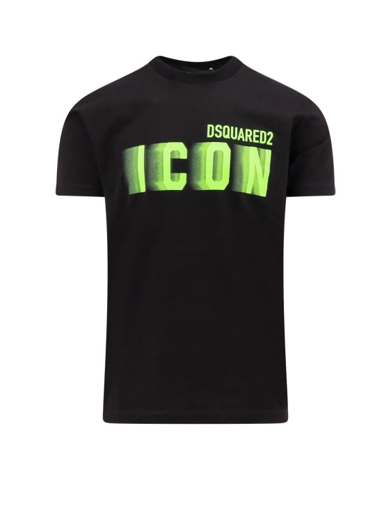 Shop Dsquared2 Cotton T-shirt With Icon Blur Print In Black