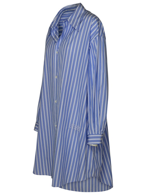 Shop Marc Jacobs (the) Long Striped Cotton Shirt In Blue