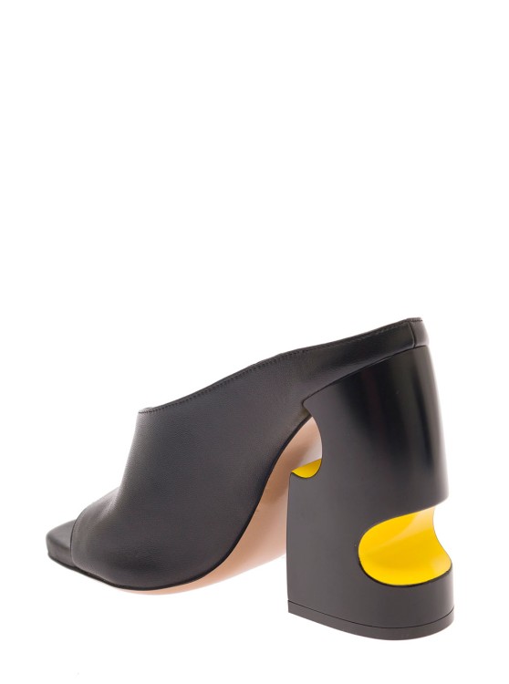 Shop Off-white Pop Meteor Mules In Black Leather