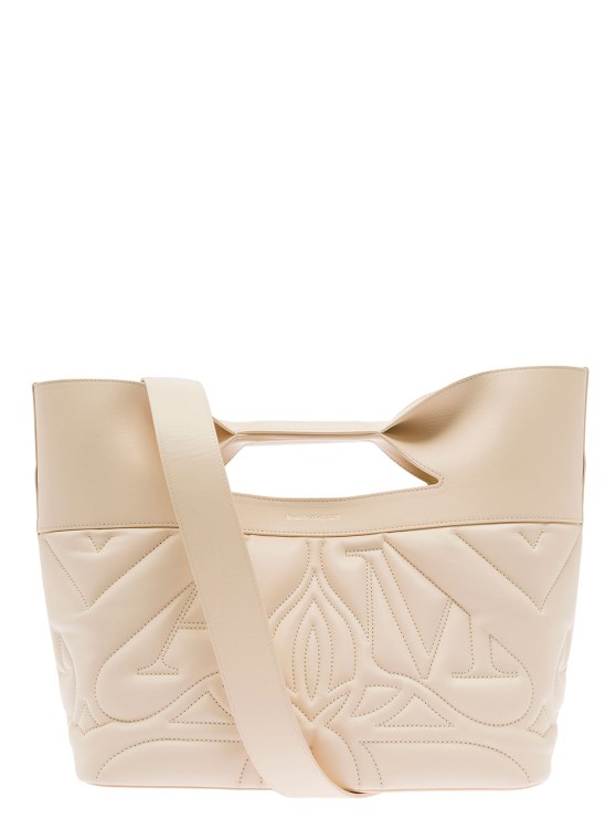 Alexander Mcqueen The Bow Small-seal Padded In Neutrals