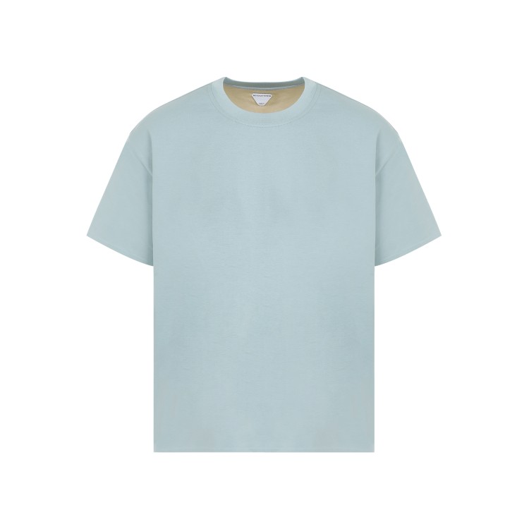 Shop Bottega Veneta Steel Blue Soap Stone Cotton T-shirt