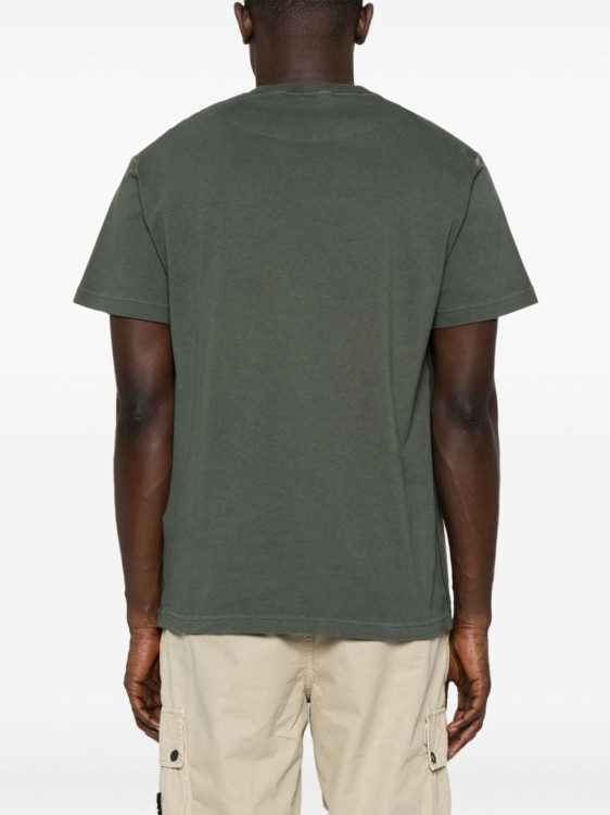 Shop Stone Island Sage Green Cotton T-shirt