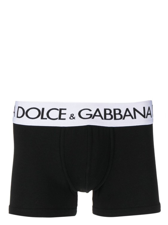Shop Dolce & Gabbana Logo-waistband Stretch Boxers In Black