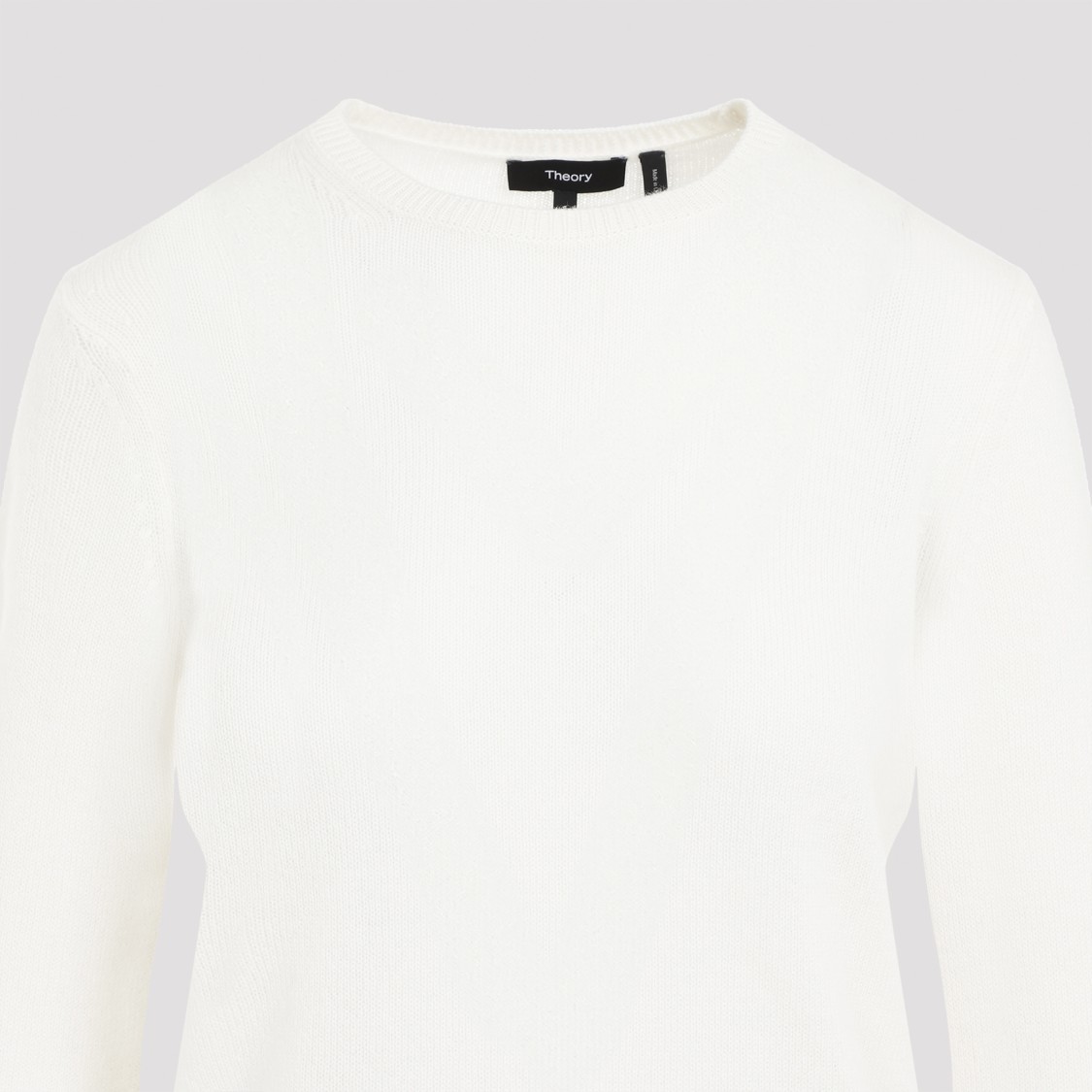 Theory Crewneck Cashmere Sweater In White