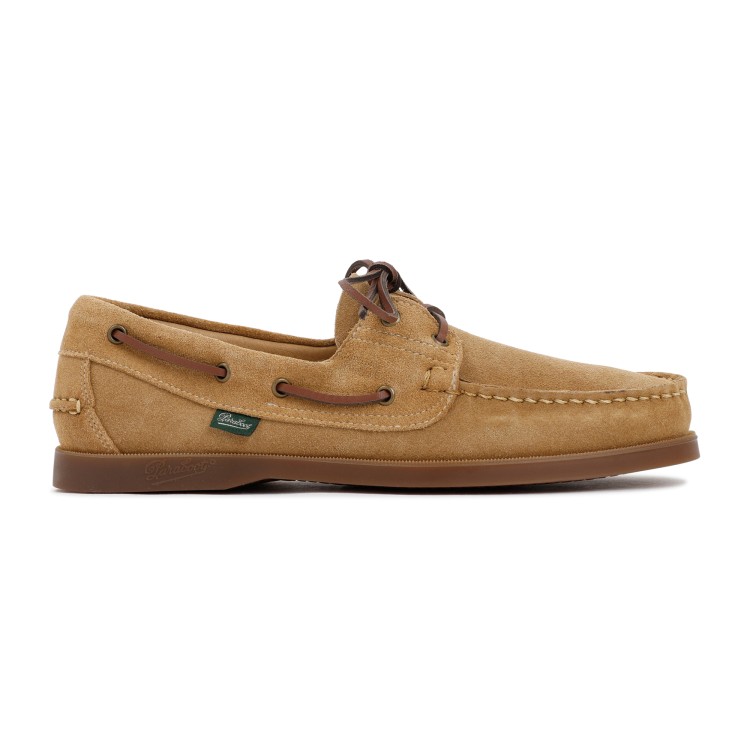 Shop Paraboot Brown Leather Barth Loafers