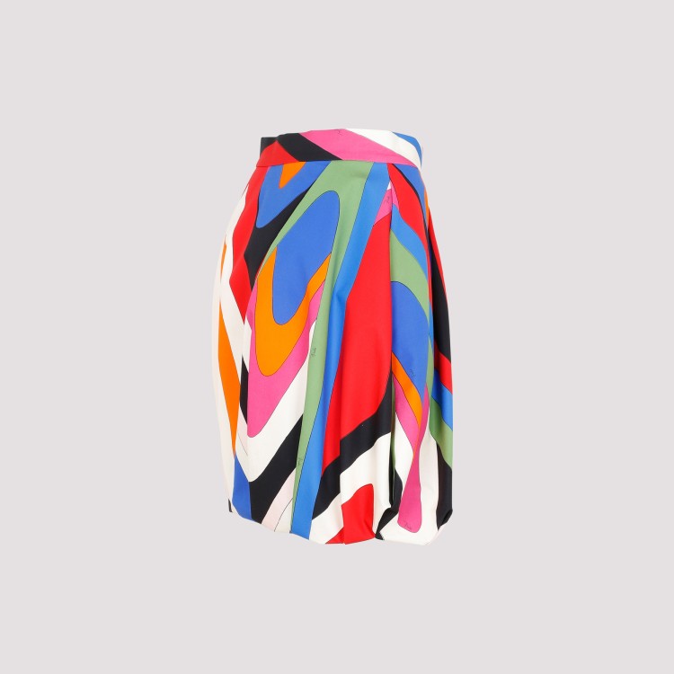 Shop Pucci Cotton Skirt In Multicolor