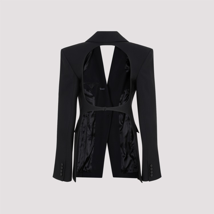 Shop Mugler Black Viscose Jacket