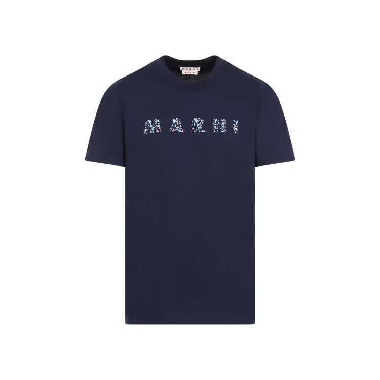 Shop Marni Blue Cotton T-shirt