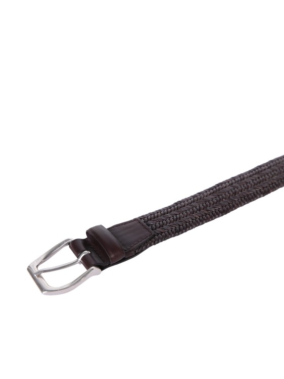 Shop Orciani Woven Leather Belt In Black