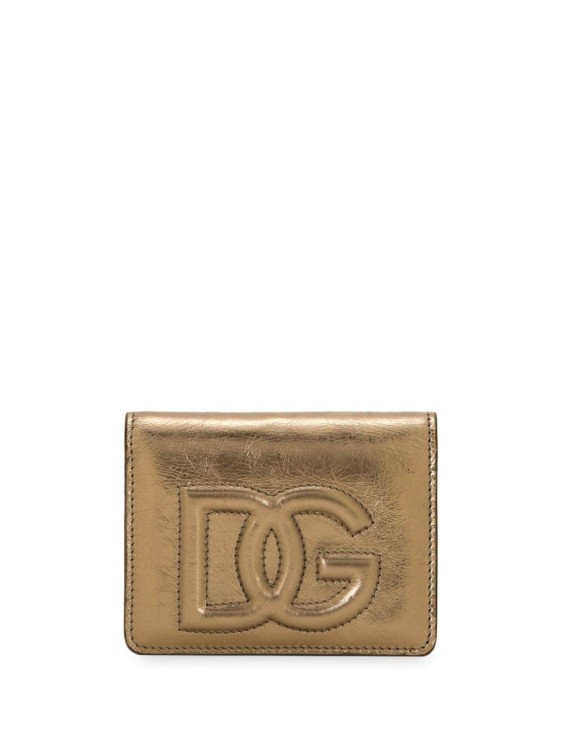 Shop Dolce & Gabbana Dg Logo Leather Wallet In Neutrals