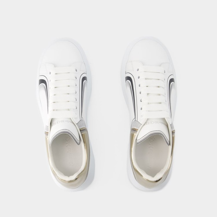 Shop Alexander Mcqueen Oversized Sneakers - Leather - White/vanilla