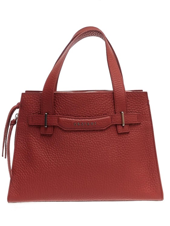 Orciani Red Leather Shoulder Bag