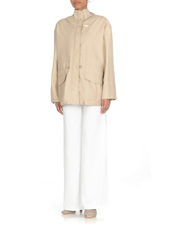 Shop Fay Parka With Hood In Neutrals