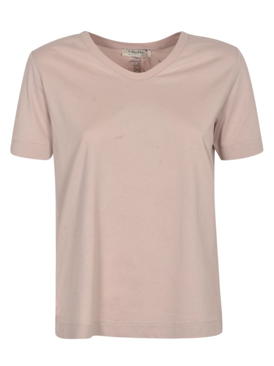 Max Mara Pink Cotton T-shirt In Neutral