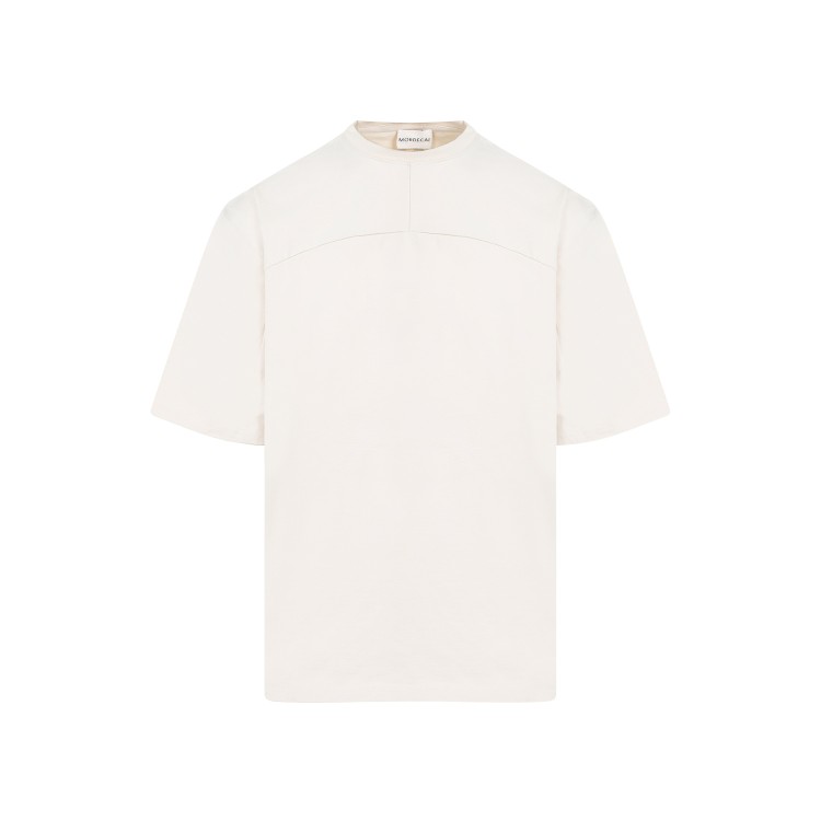 Shop Mordecai Classic Fit Cream Cotton T-shirt In White