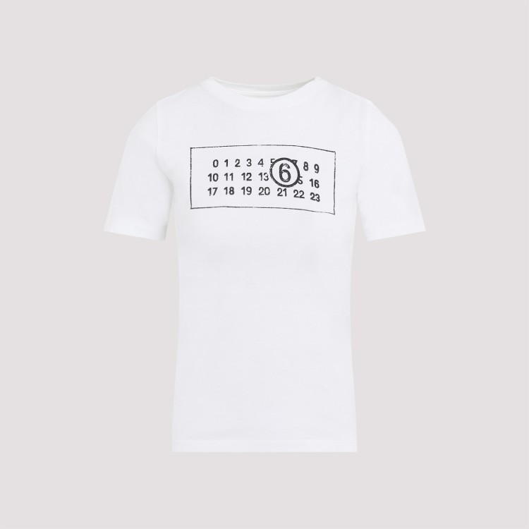 Shop Mm6 Maison Margiela Mm6 By Maison Margiela White Cotton T-shirt