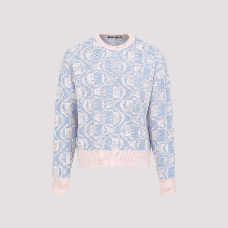 Shop Acne Studios Faded Pink Wool Pullover In White
