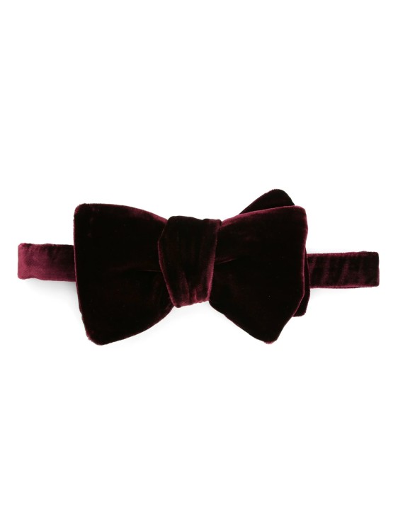 Shop Tom Ford Velvet Burgundy Bow Tie