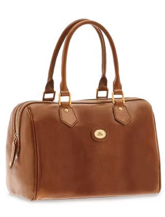 The Bridge Brown Leather Bowling Bag