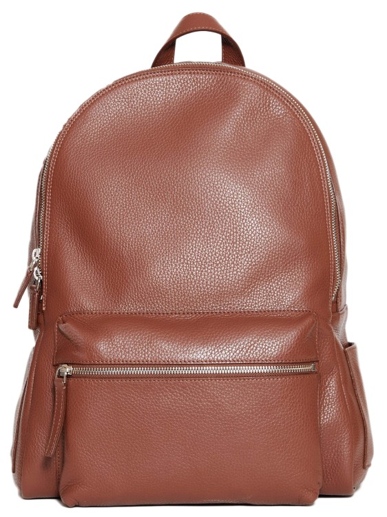 Shop Orciani Brown Leather Backpack
