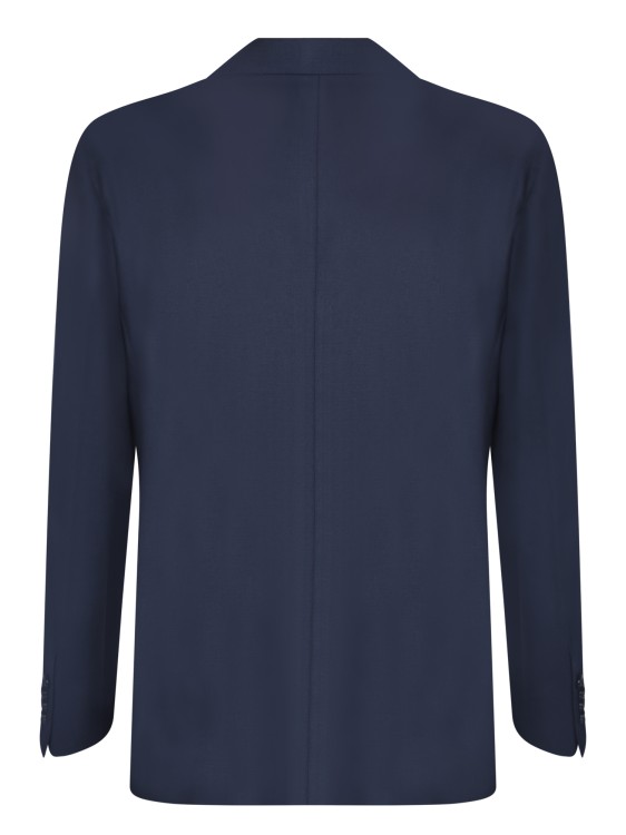 Shop Tagliatore Single-breasted Cashmere Jacket In Blue