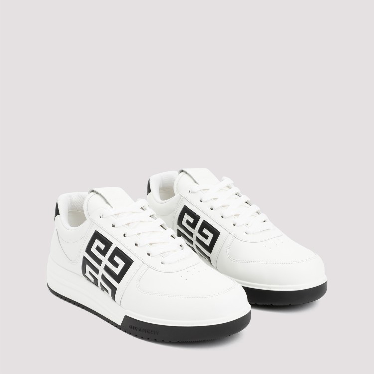 Shop Givenchy White And Black Low-top G4 Sneakers