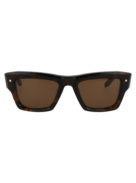 Valentino 'rockstud' Sunglasses In Grey