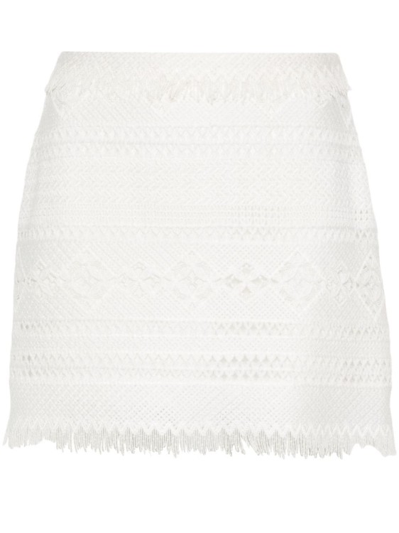 Shop Ermanno Scervino Mini Skirt In White