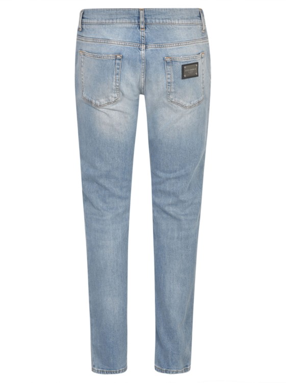 Shop Dolce & Gabbana Ripped-detailing Skinny Jeans In Grey
