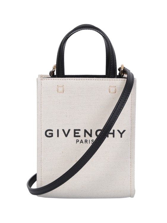 Givenchy The G-tote Mini Canvas Bag In White