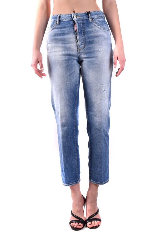 Dsquared2 Light Blue Cotton Jeans In Grey