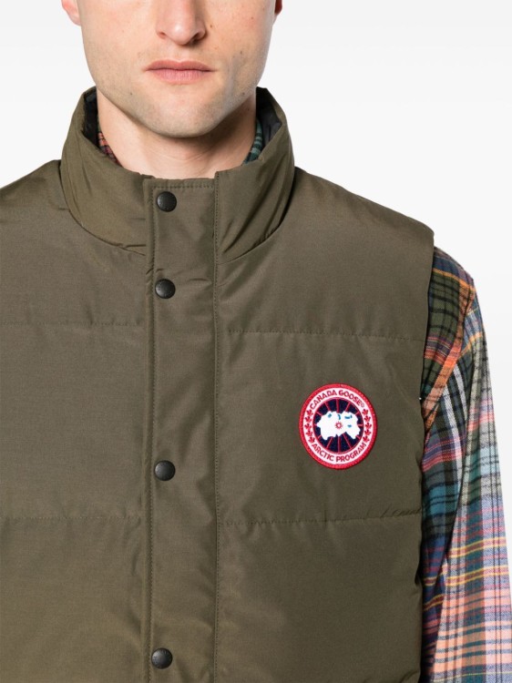 Shop Canada Goose Freestyle Crew Sleeveless Jacket In Green