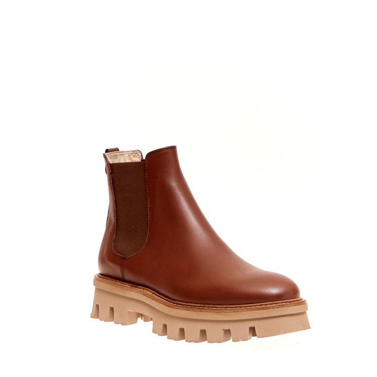 Shop Agl Attilio Giusti Leombruni Brown Leather Ankle Boots