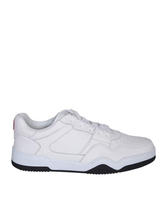Shop Dsquared2 White Leather Sneakers