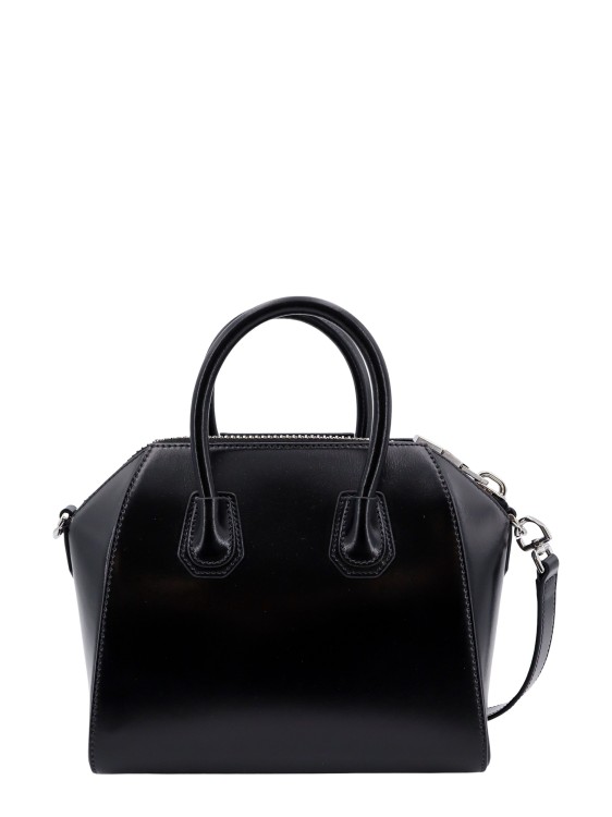 Shop Givenchy Leather Handbag With Logo On The Front In Black