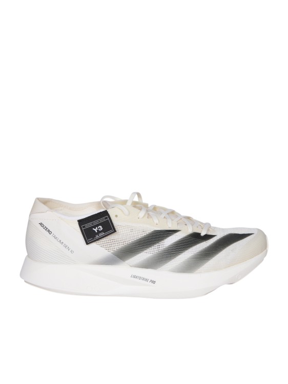 Y-3 Iconic Contrasting Print Sneakeres In White