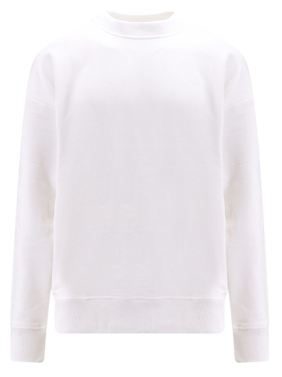 Diesel White Maxi Oval-d Logo Cotton Sweatshirt