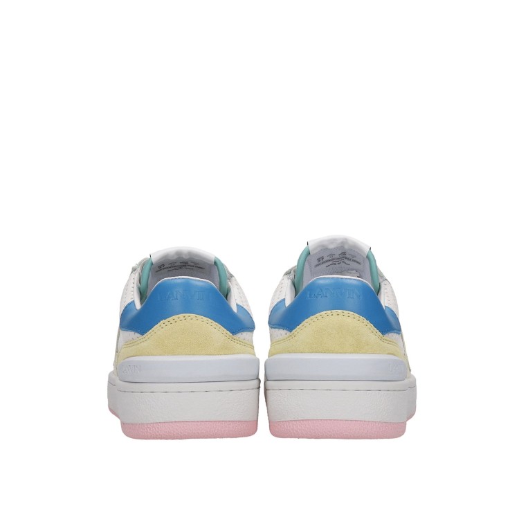 Shop Lanvin Clay Leather Sneakers In White