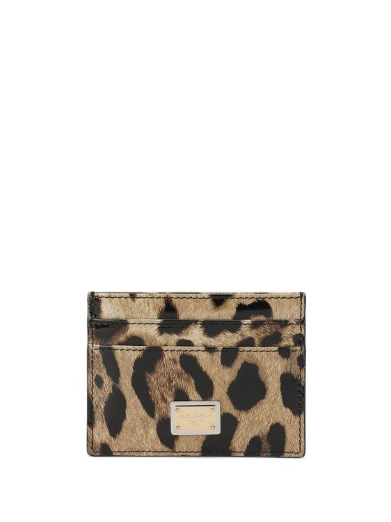Shop Dolce & Gabbana Leopard-print Card Holder In Black