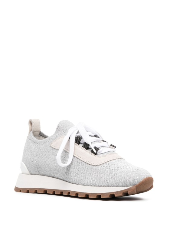 Shop Brunello Cucinelli Sock-style Ankle Sneakers In White