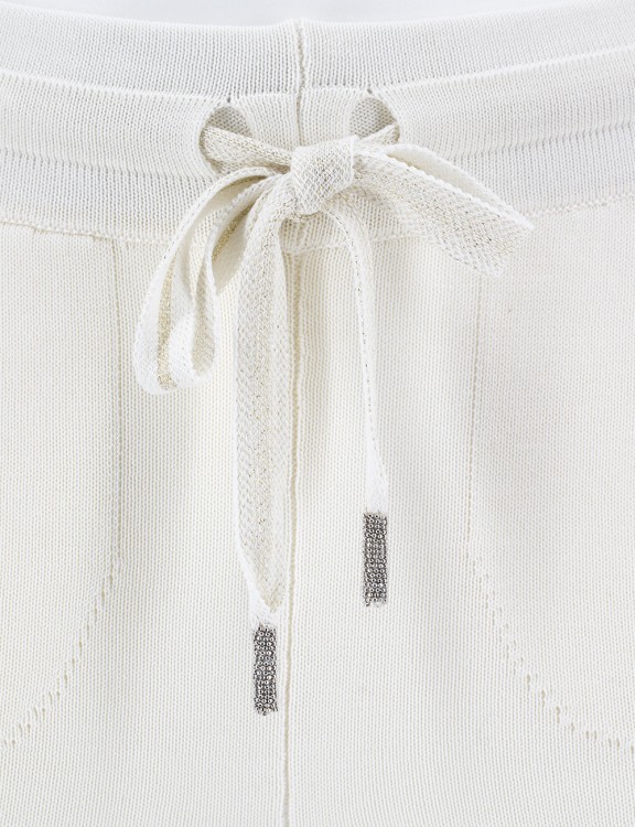 Shop Panicale White Soft Cotton Trousers
