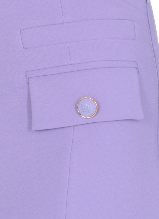 Shop Elisabetta Franchi Crepe Miniskirt In Purple