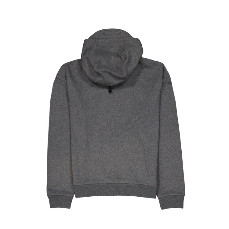 Shop Dior Logo Hooded Sweatshirt In Grey