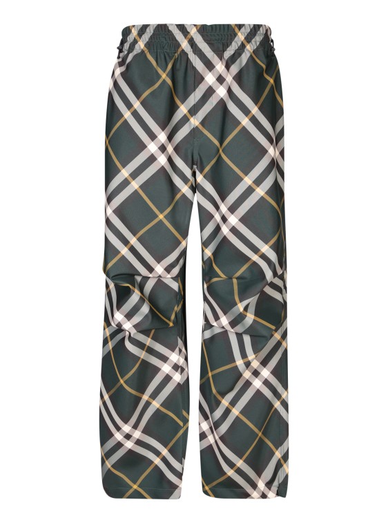 Burberry Iconic Check Motif Trousers In Grey