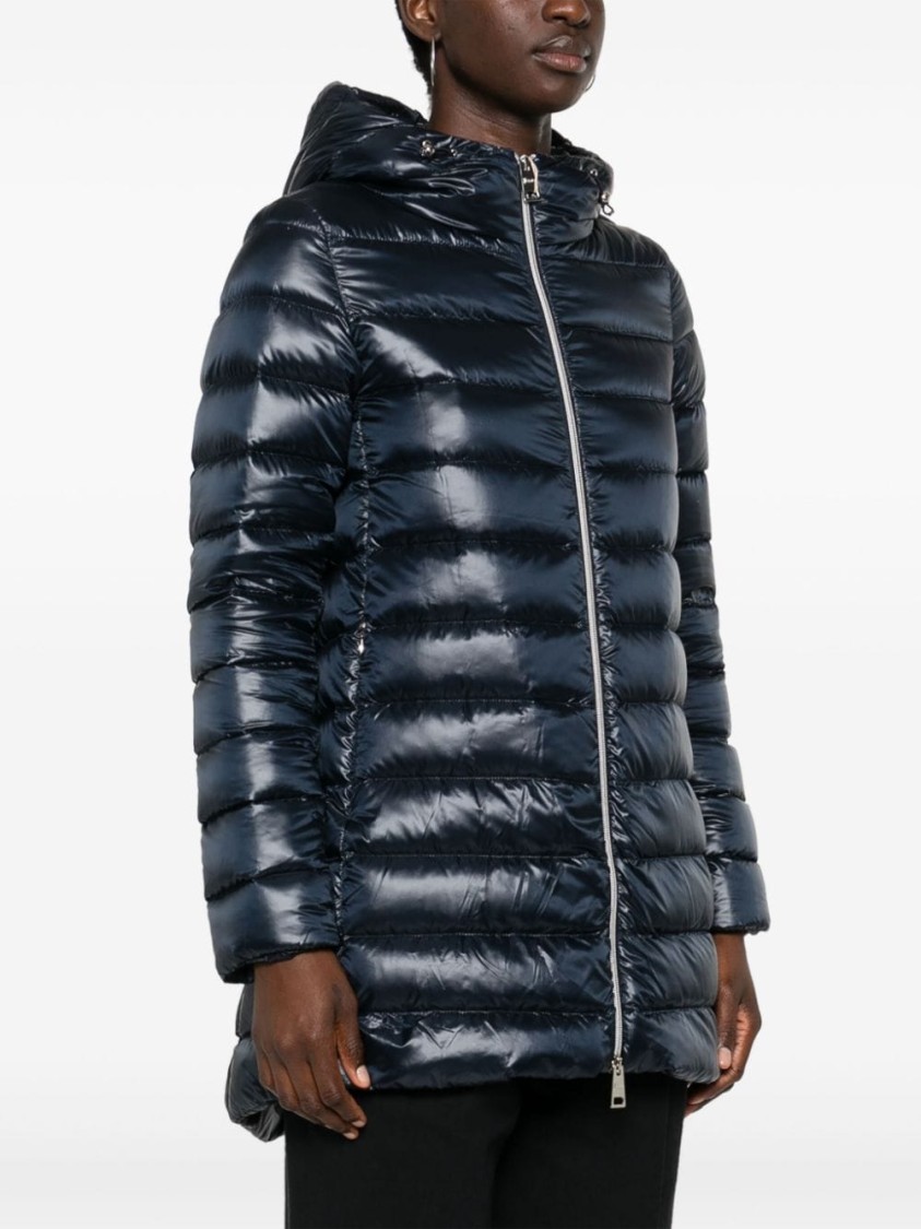 Herno Hooded Puffer Coat In Black
