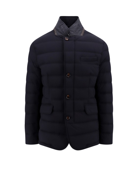 MOORER PADDED AND QUILTED JACKET WITH LINED COLLAR