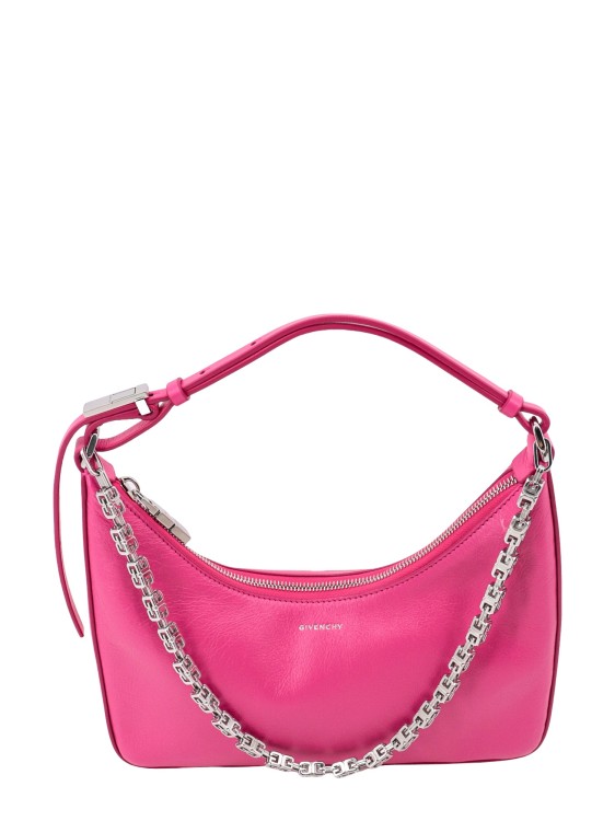 Givenchy Leather Shoulder Bag With Frontal Logo In Pink