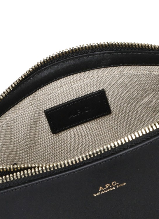 Shop Apc Black Leather Shoulder Bag